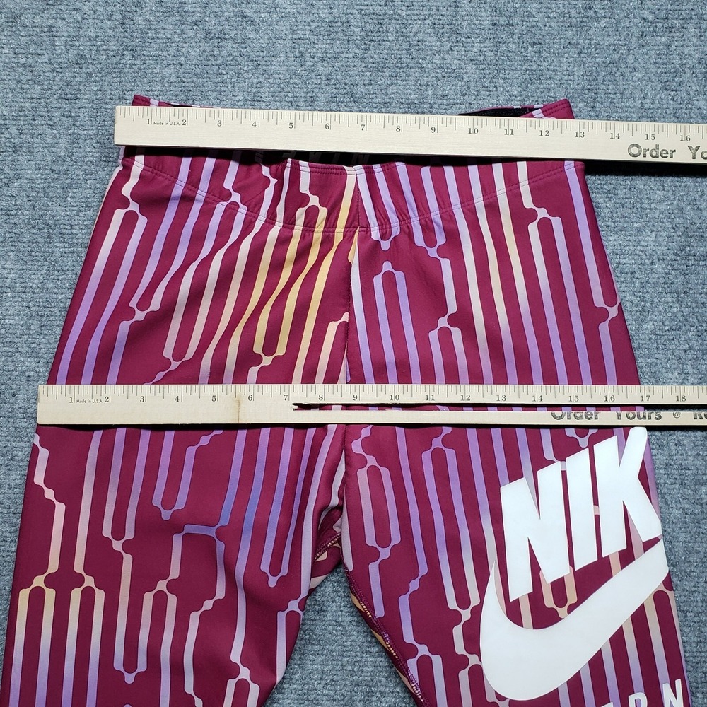 Nike International Swoosh Pants Womens S Pink Silver Geometric Pull On - Picture 7 of 13